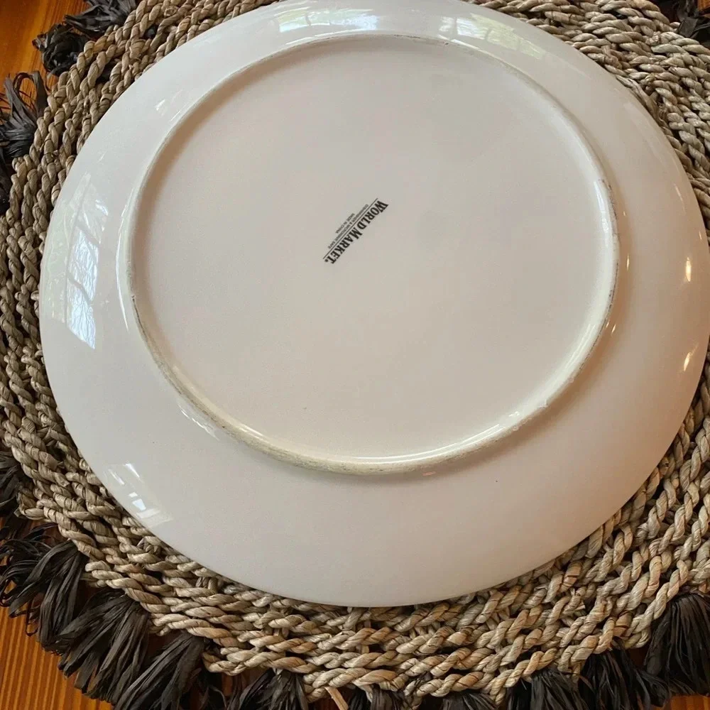 WORLD MARKET  Porcelain FLOWER BLOOMS DINNER PLATE